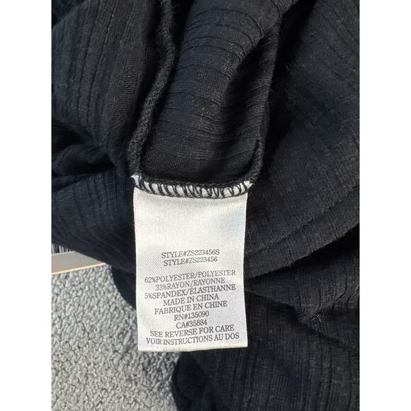NWT Z Supply Lycra Henley Romper Medium Black Long Sleeve Ribbed Casual Lounge - Picture 11 of 12